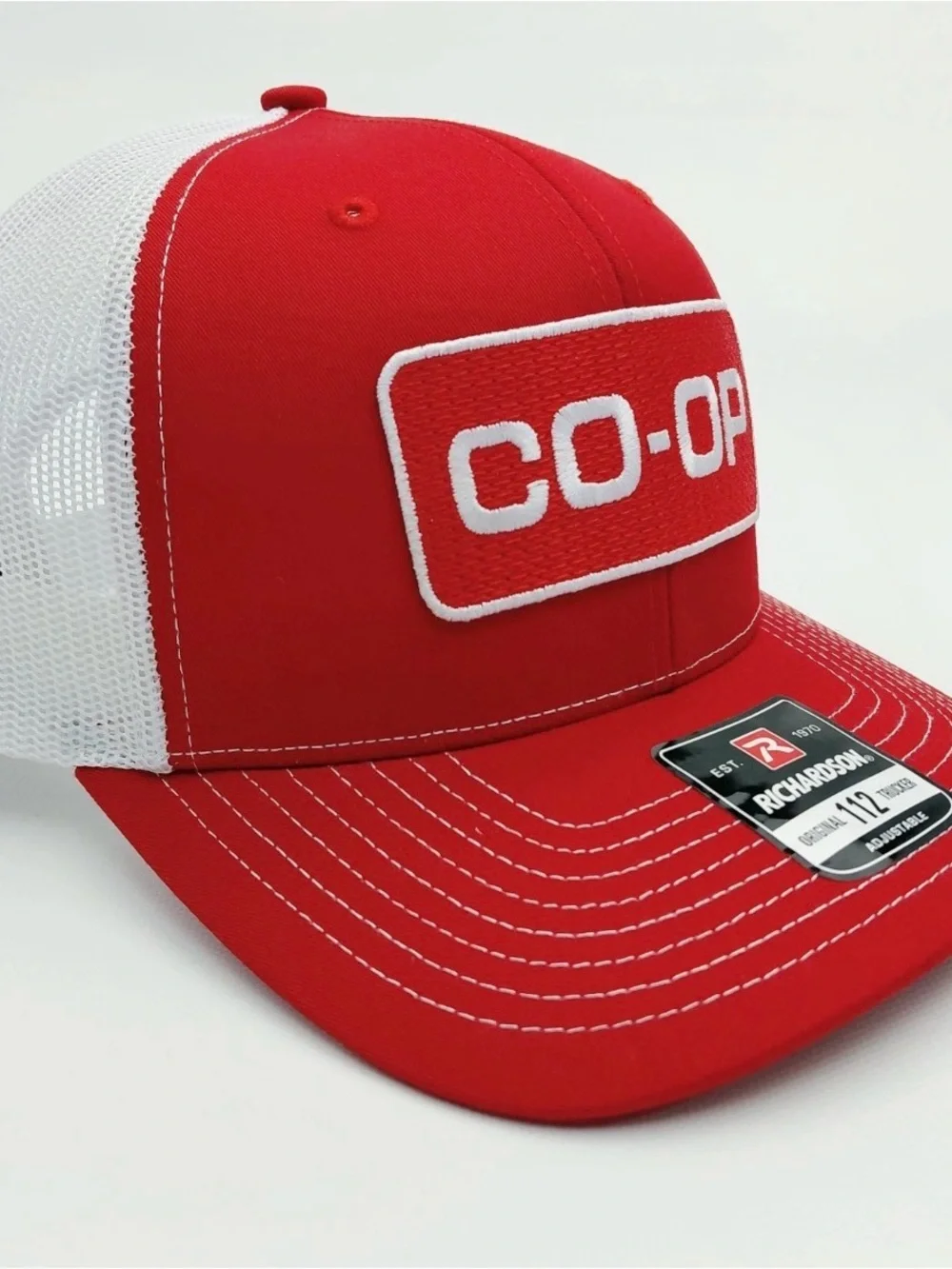CO-OP SEED Farm Ranch Embroidered Patch Richardson 112 Hat Cap Red